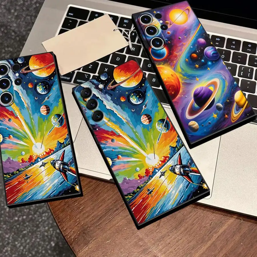 Case for Samsung Galaxy S26 Ultra S24 S25 Plus S23 S22 S21 Note 20 10 S20 FE Phone Cover Interstellar Voyage