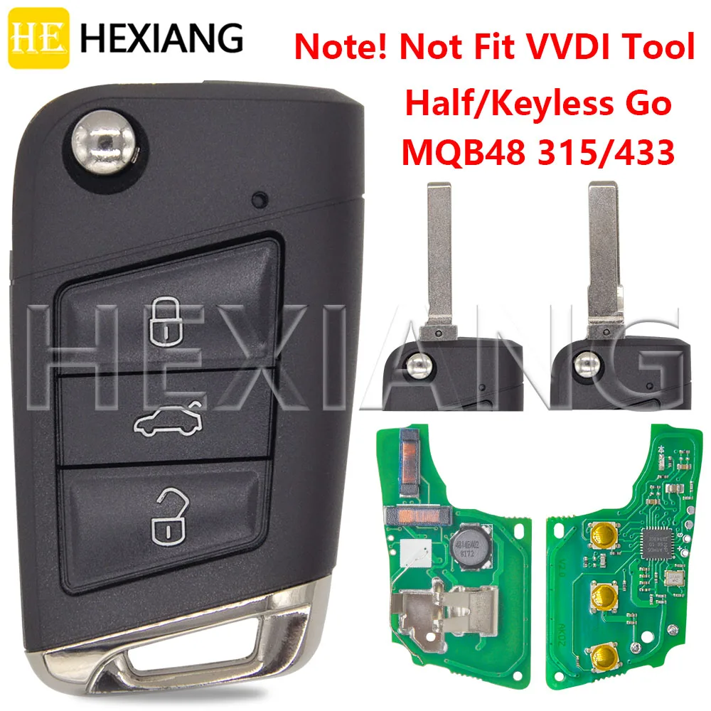 DR MQB48 Chip 315/433MHz Keyless Go Car Remote Key Can't Support VVDI Tool For VW Golf 7 MK7 Tiguan Touran Polo Skoda Seat