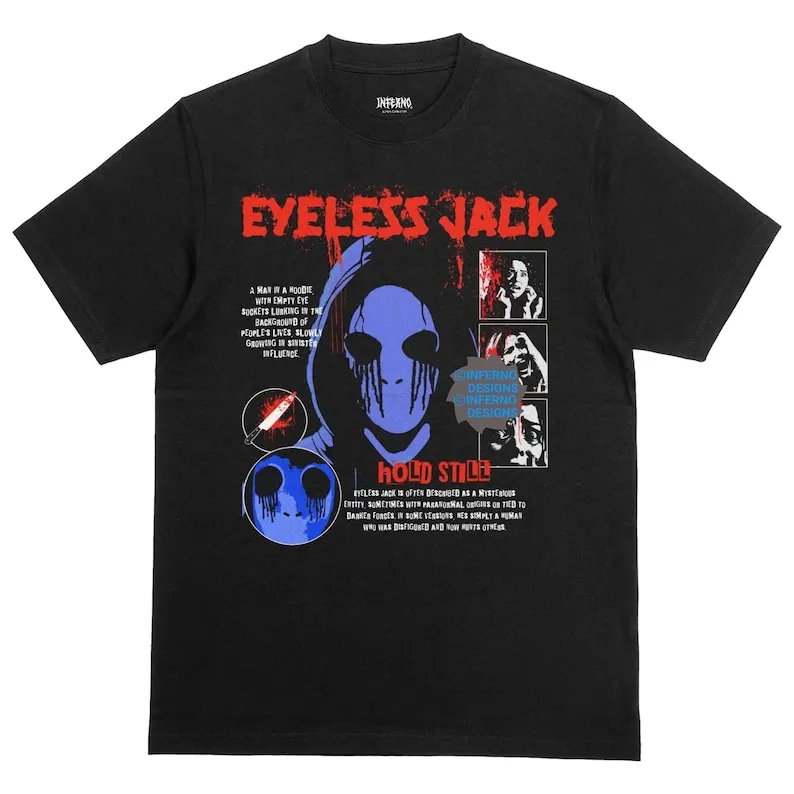 Eyeless Jack Shirt, Creepypasta T-shirt, Horror Shirt, Goth, Emo T-Shirt