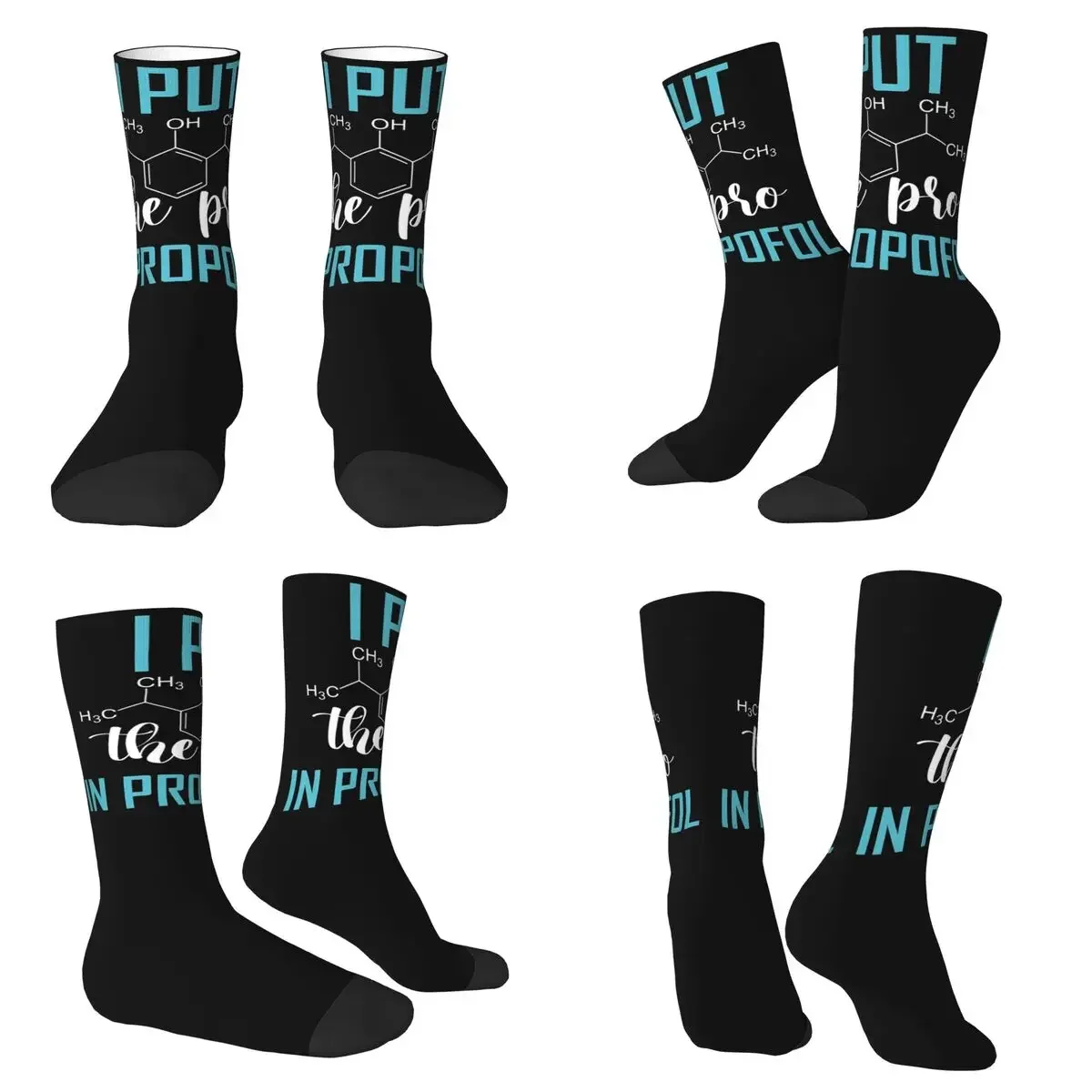 

ANESTHESIA Pro In Propofol Socks Harajuku High Quality Stockings All Season Long Socks for Unisex Valentine's Day Gifts
