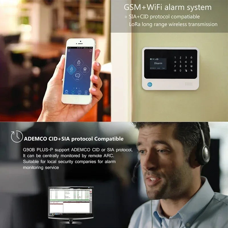 For High Quality G90B plus WIFI GSM smart home alarm security system with touch screen APP control burglar alarm