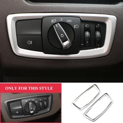 Car Accessories for BMW X1 F48 2016 2017 2018 2019 2020 X2 F39 Headlight Switch Button Frame Cover Trim Decoration Sticker