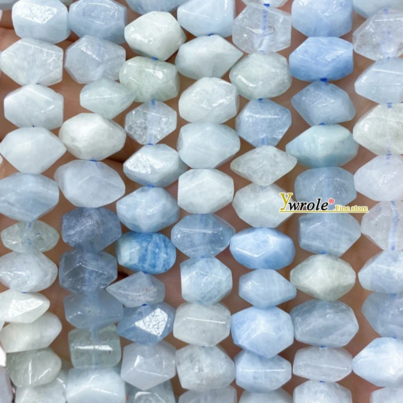 Gem Rough Processed Rondelle White Crystal Natural Stone Loose Space Beads for Jewelry Making Diy Bracelet Charms Accessories
