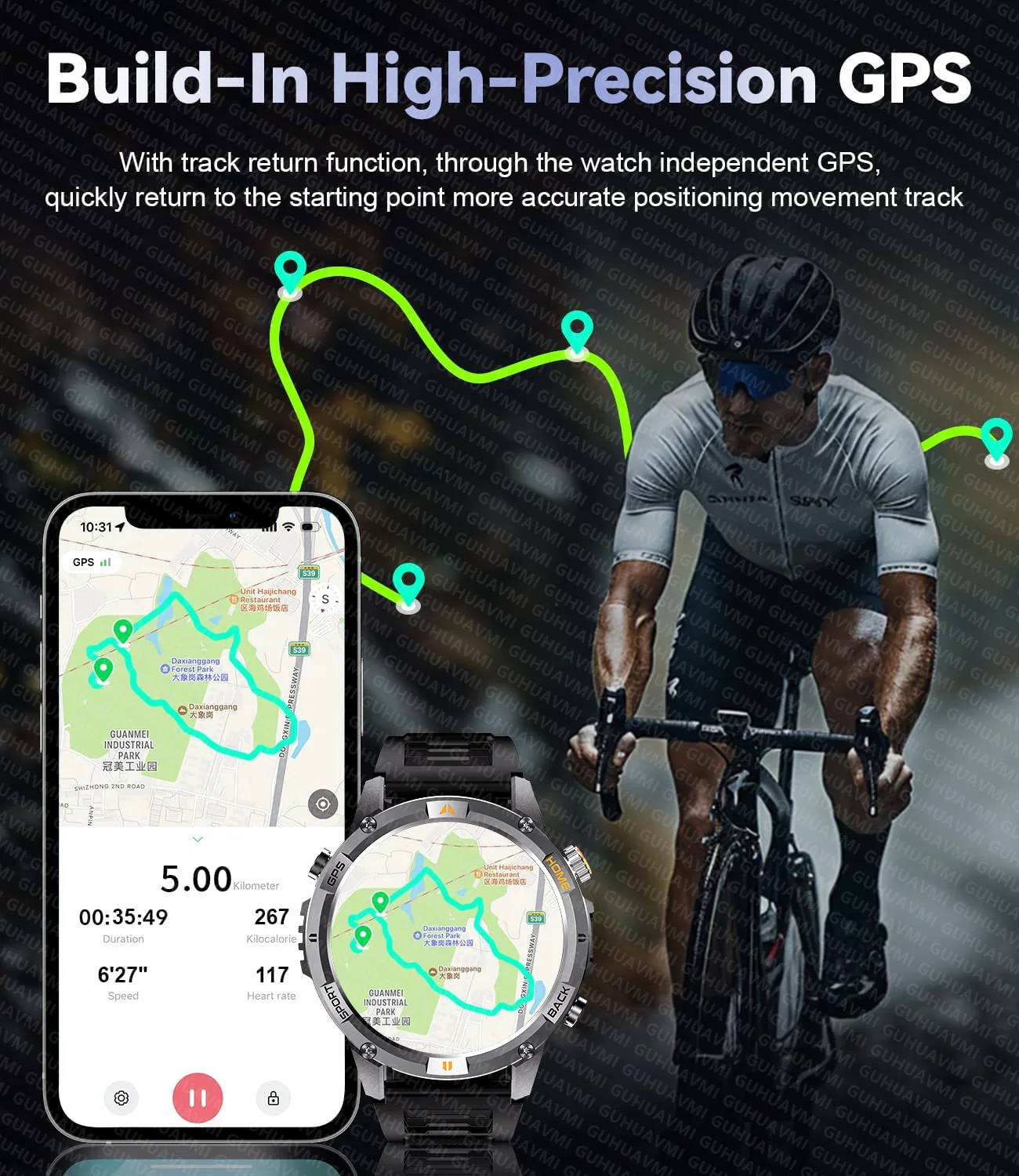 

Новые умные часы с GPS для мужчин, 1.46-дюймовый AMOLED HD-экран, водонепроницаемость 10ATM, Bluetooth-звонки, измерение пульса, спортивные функции.
