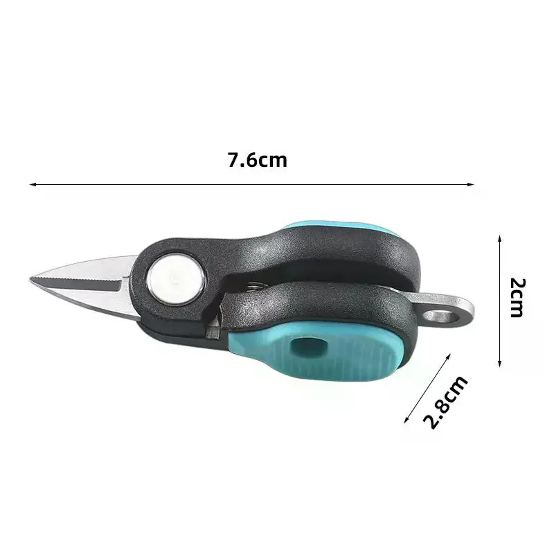 Portable Stainless Steel Lure Scissors Fishing Line And PE Line Serrated Blade MINI Fishing Scissors view 6