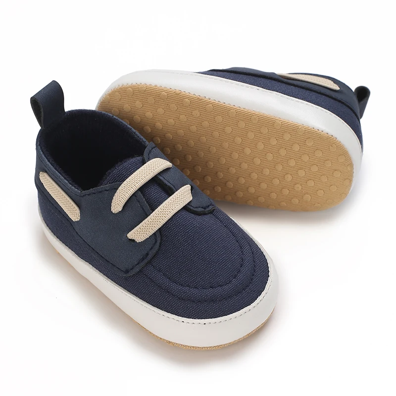 New Spring and Autumn Versatile Two-Tone Canvas Baby Soft-Soled Toddler Shoes