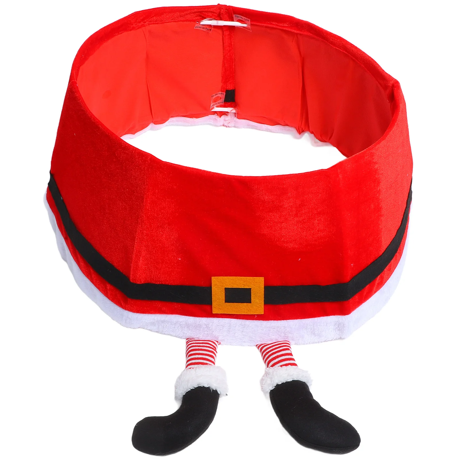 

Christmas Skirt Collar Santa Claus Themed Farmhouse Tree Skirt For Holiday Party Christmas Tree Accessories Large Decorative