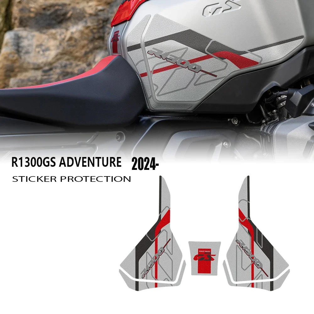 New Model 2024 For R1300GSADV R1300GS Adventure Motorcycle Tank Pad Protector Sticker Decal Gas Knee Tank Traction Pad Side