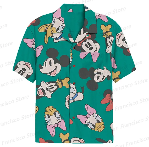 Summer New Disney Mickey Mouse Rainbow Bright 3D Full Print Cartoon Pattern Boy&Girl Shirts KID/Adult Casual Short Sleeves Hot