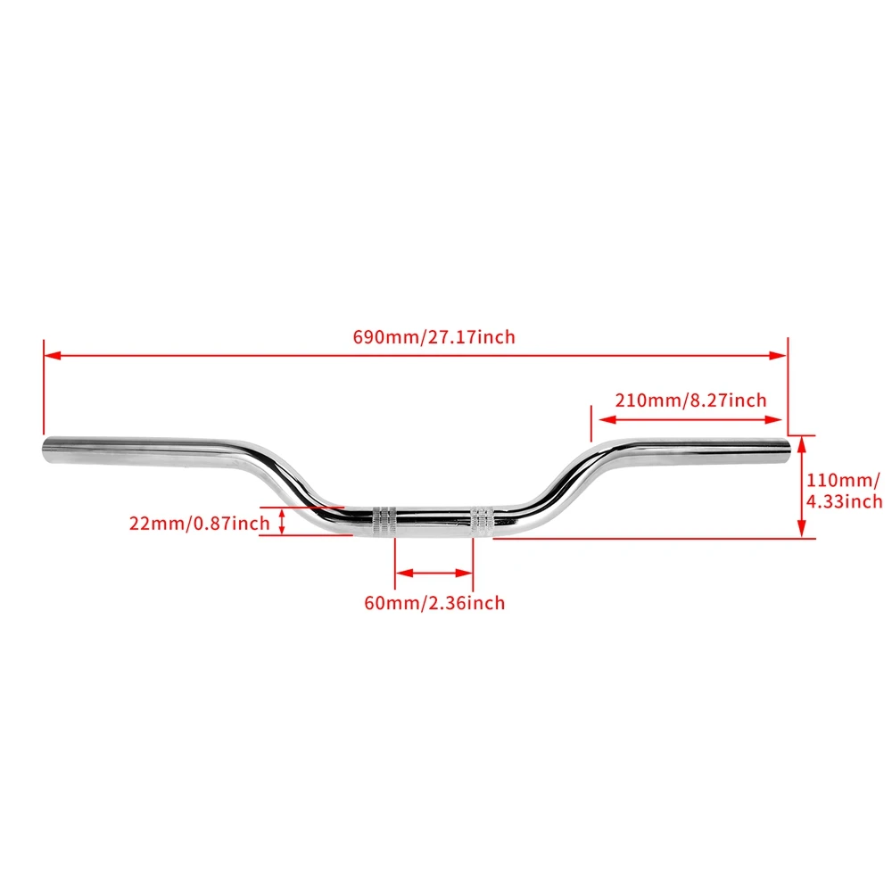 Universele 22MM 25MM Motorcycle Bike Tracker Stijl Bar Stuur Cafe Racer Old School Voor Honda Yamaha Suzuki Custom