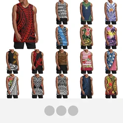 Polynesian Tribal Pohnpei Totem Tattoo Prints Liberty Imports Reversible Men's Mesh Athletic Basketball Jersey Team Scrimmage