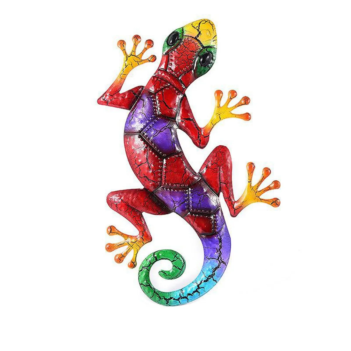 Metal Gecko Yard Garden Decoration for Outdoor Statues Home Garden Wall Decor Miniature Sculpture Lizard Ornaments C