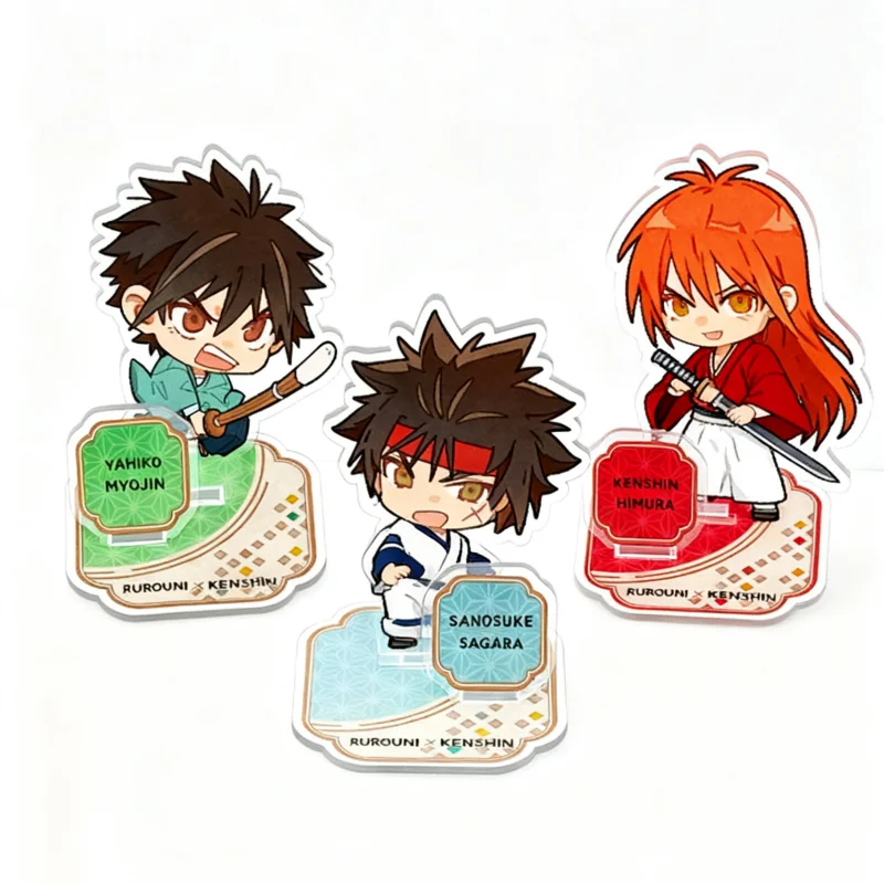 

Anime Rurouni Kenshin Standing Sign Figures HIMURA KENSHIN Sagara Sanosuke y Acrylic Stand Model Plate Desk Decor 10CM