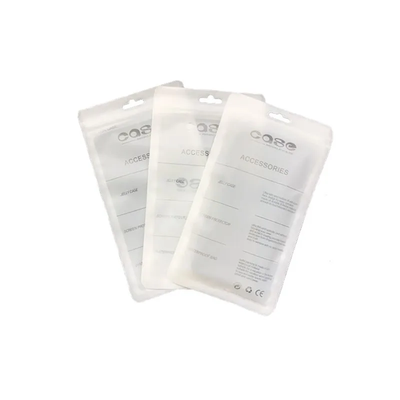 

100PCS Clear Front White Back Zipper Bags - Protective Packaging for 4.7/5.5 Inch Phone Case Accessories Gift Storage Pouches
