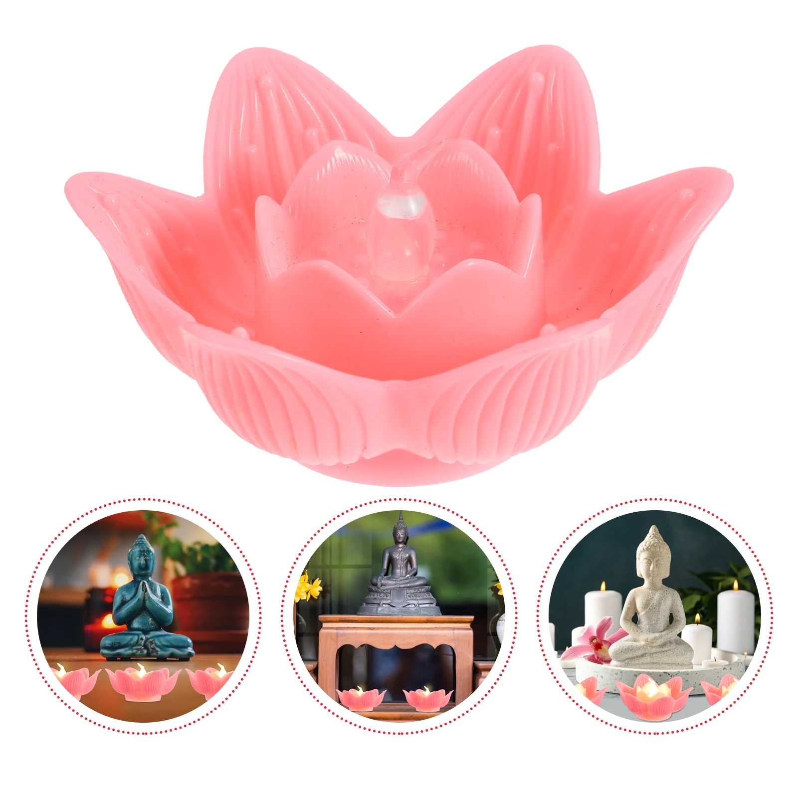 6 шт. светодиодный светильник Lotus C в пластиковой форме, украшение для дома, лампа для зала Будды, спальни, гостиной, офиса, дизайн, электронный