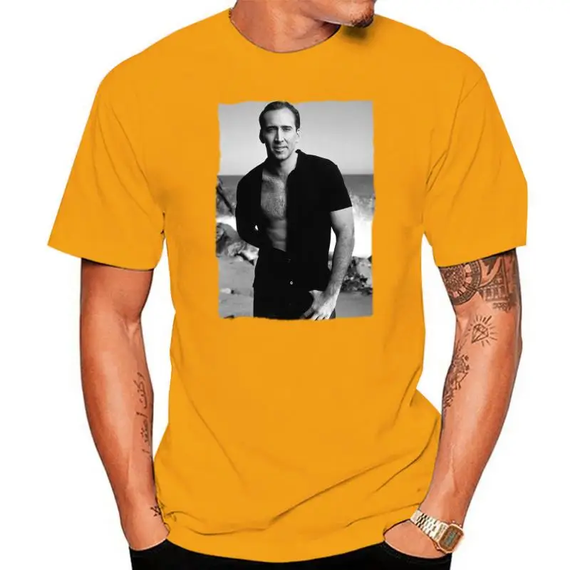 Nicolas Cage 1 Tshirt Herren T-shirt Summer Short Sleeve Shirts Tops S~3xl Big Size Cotton Tees Free Shipping