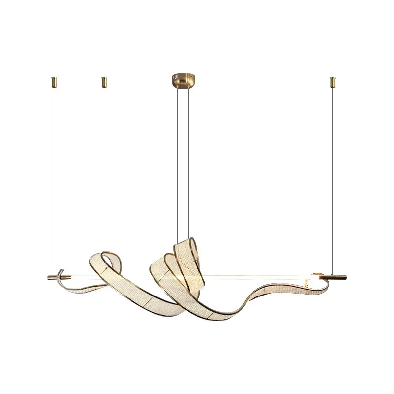 

Modern, light luxury, restaurant, chandelier, streamer, crystal lamp, villa