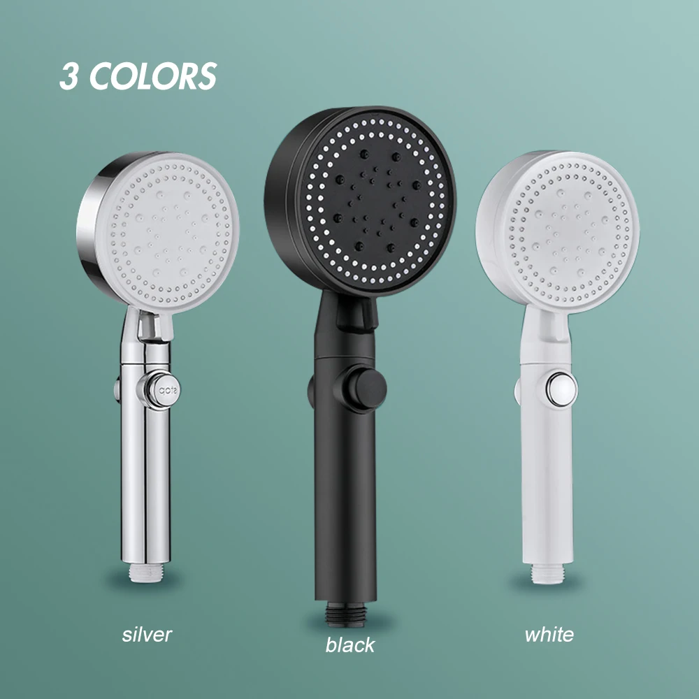 5 Functions Shower Head handheld High Pressure Showerhead Adjustable Bracket hose with ON/OFF Switch Spray for Pets Bath Tub