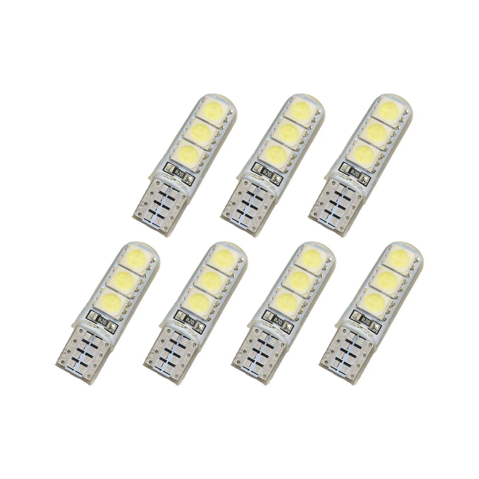 Brand New Parts Replacement Car Lights Side Wedge 12V DC Silicone Dome Lamp Shell T10-5050-6SMD White License Plate