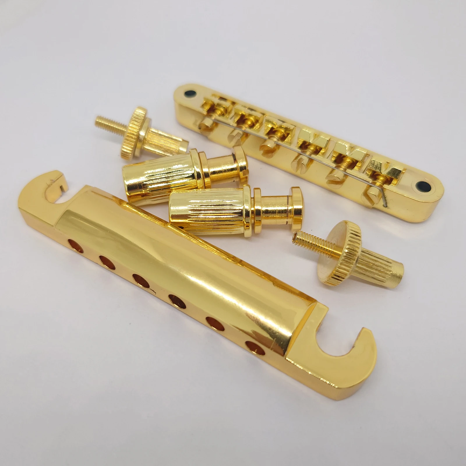 Guitar Fixed Saddle Bridge Tailpiece Tune-O-Matic 1 Set Gold for ABR-1 LP SG Electric guitars Replacement parts