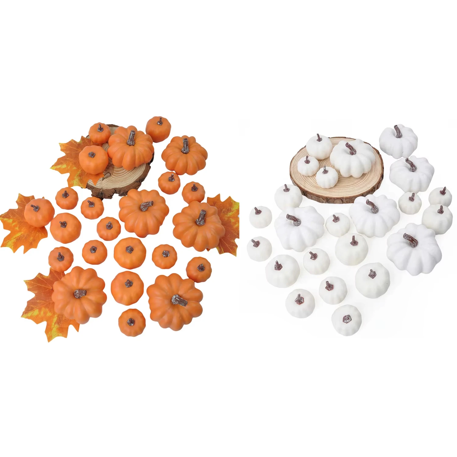 

100pcs DIY Halloween accessories artificial mini pumpkin white pumpkin ornaments wreath making supplies