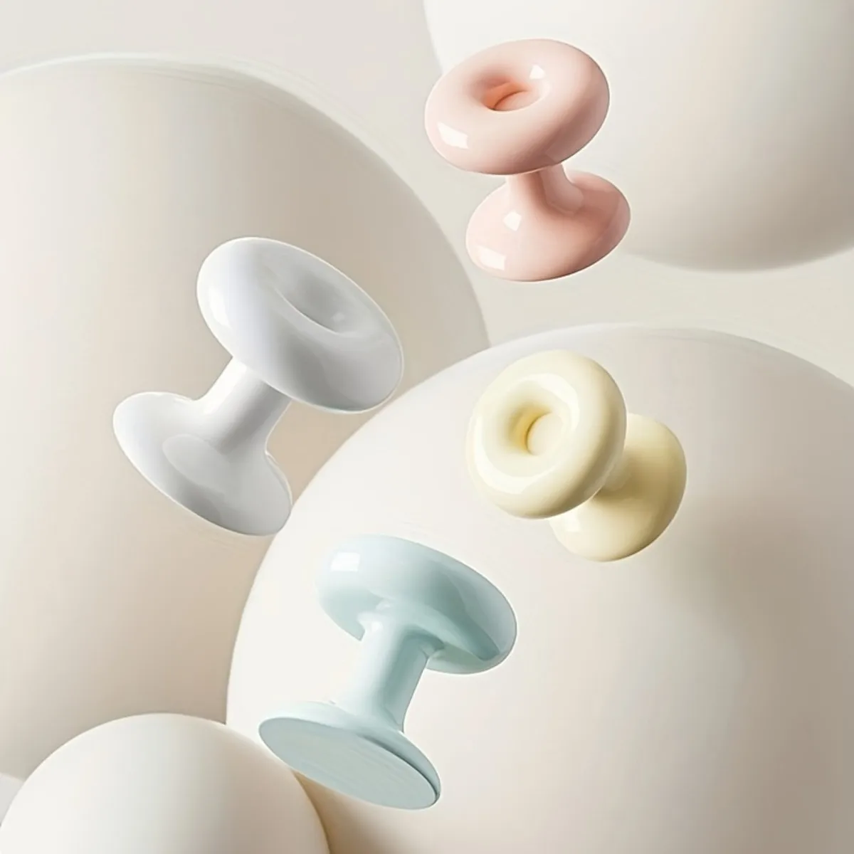 2pcs Simple Home Toilet Universal Button with Fresh Macaron Color One-Click Replacement Anti-Drop Accessories
