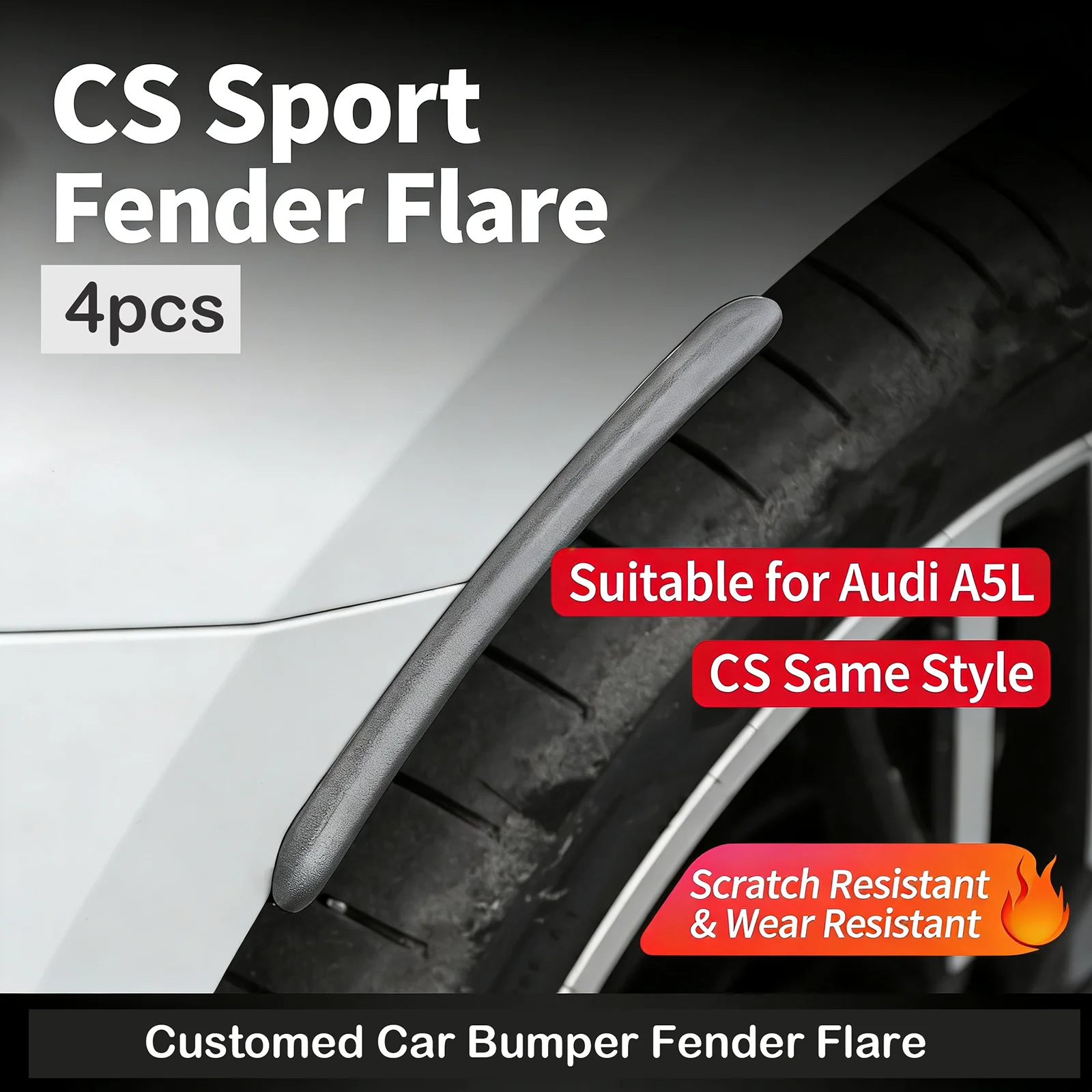 

OE стиль автомобильный бампер крыло расклешенный брызговик колеса защита для бровей и губ полоски для AUDI A5 A7