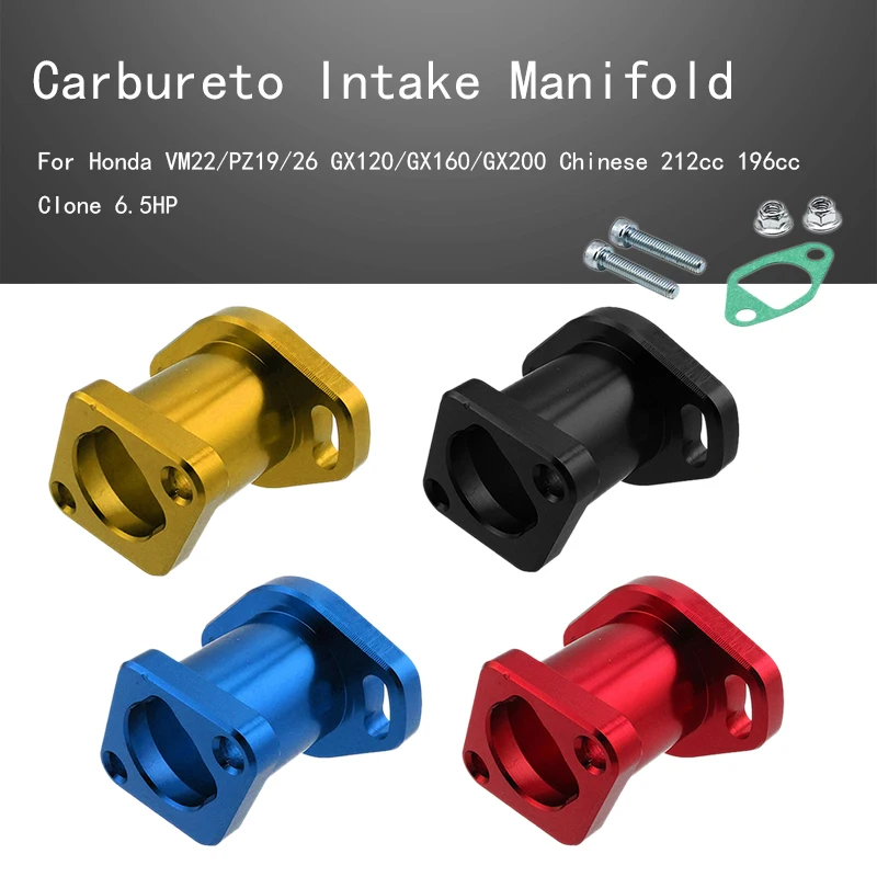 

Carbureto Carb Intake Manifold Replace Fit For Honda VM22/PZ19/26 GX120/GX160/GX200 Chinese 196cc Clone 6.5HP