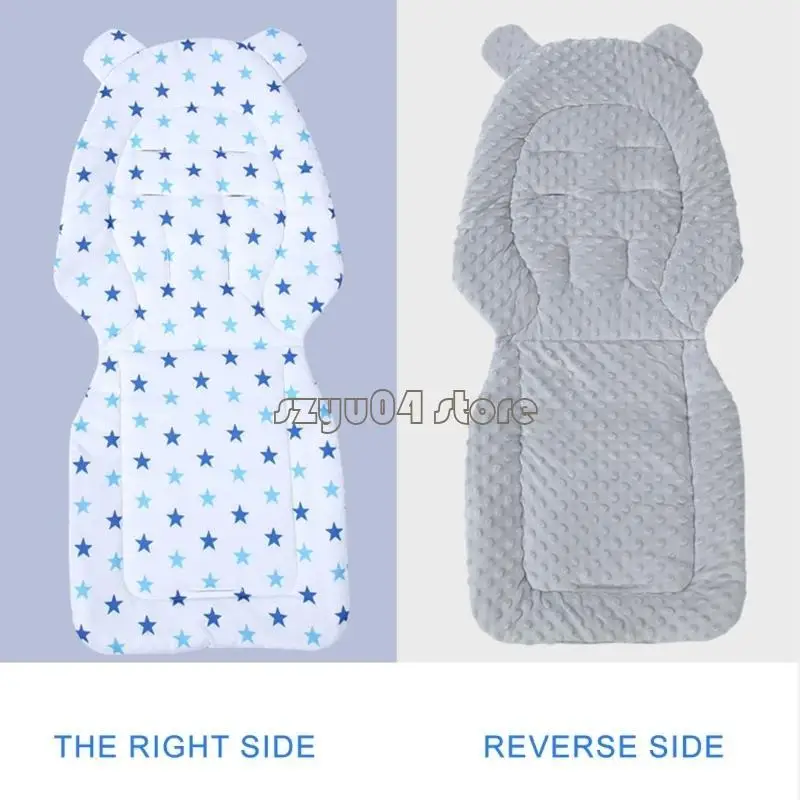 

4X7D Cosy Baby Strollers Pad Fashionable Star Printed Pram Cart Sitting Cushion Mat for Traveling and Shopping Parents