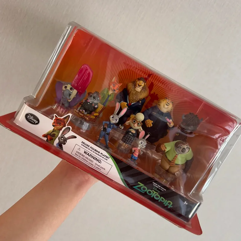 Disney Zootopia Deluxe Figurine Playset 10 Characters Judy Hopps Nick Wilde Clawhauser Action Figures Toy Set Kids Birthday Gift