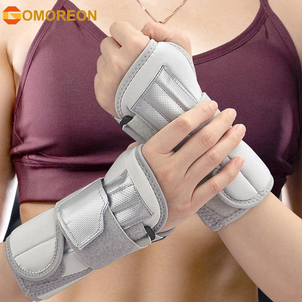 Wrist Brace for Carpal Tunnel, Adjustable Night Wrist Support Brace with Splints, Hand Support for Arthritis, Tendonitis, Sprain