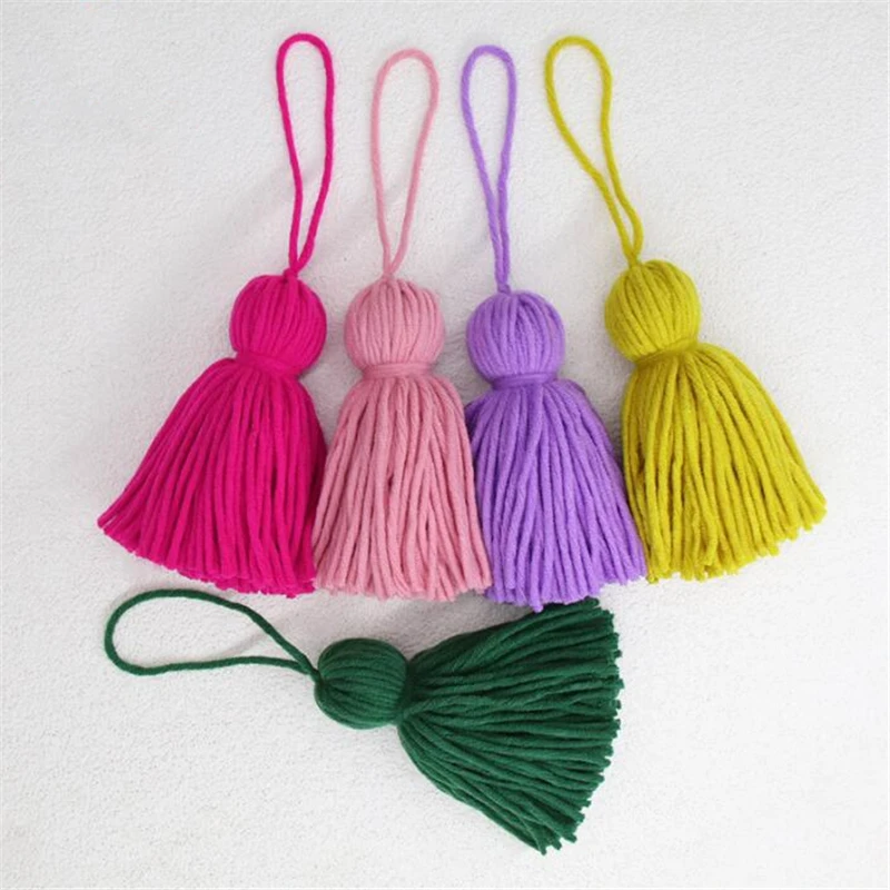 20pcs/lot new cotton fat tassel for diy charms garment luggage jewelry making pendant fluffy thick tassels fringe accessories