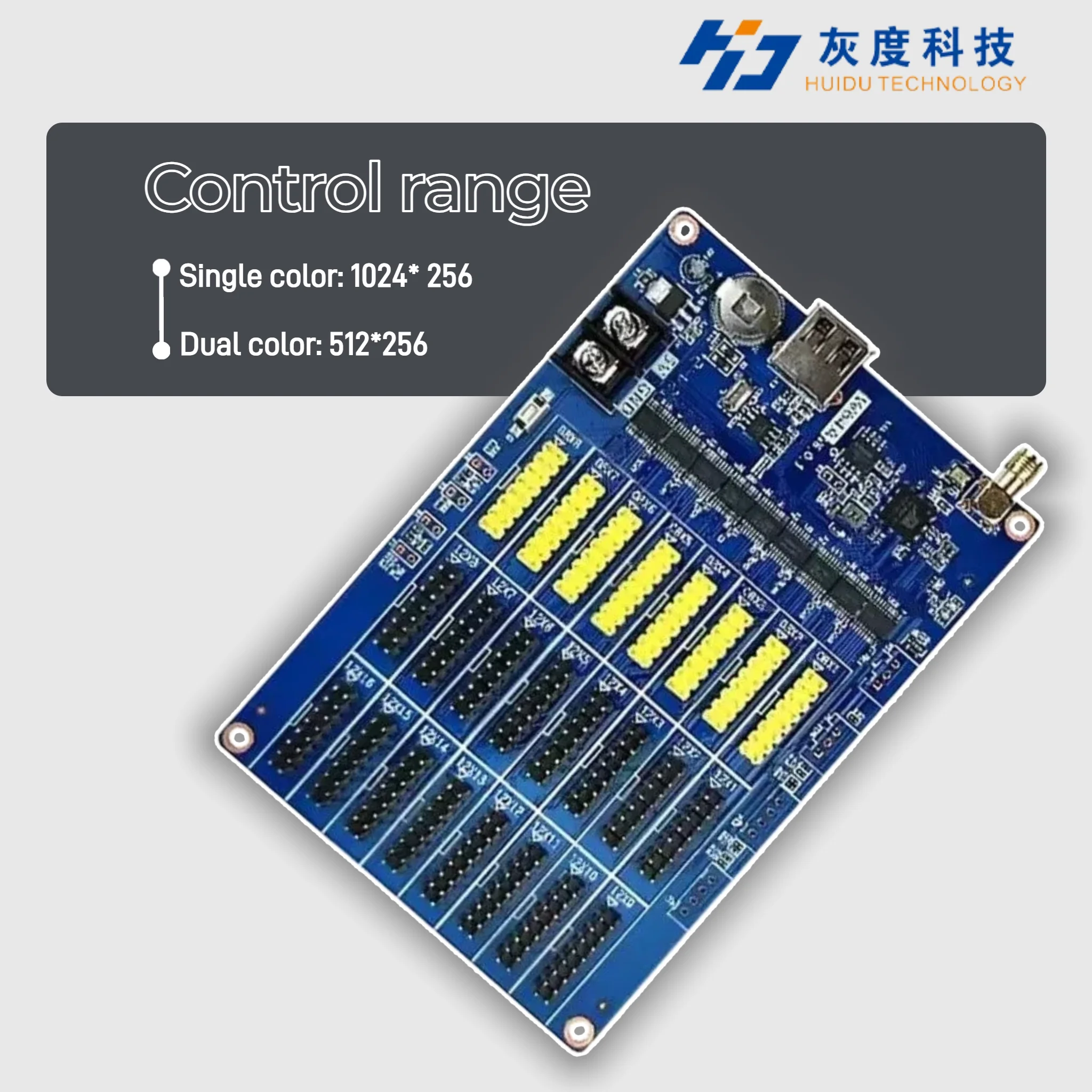 Huidu HD-W64A WiFi LED Control Card Single Dual Color LED Screen Controller USB Update for Store Sign Billboard LED Display