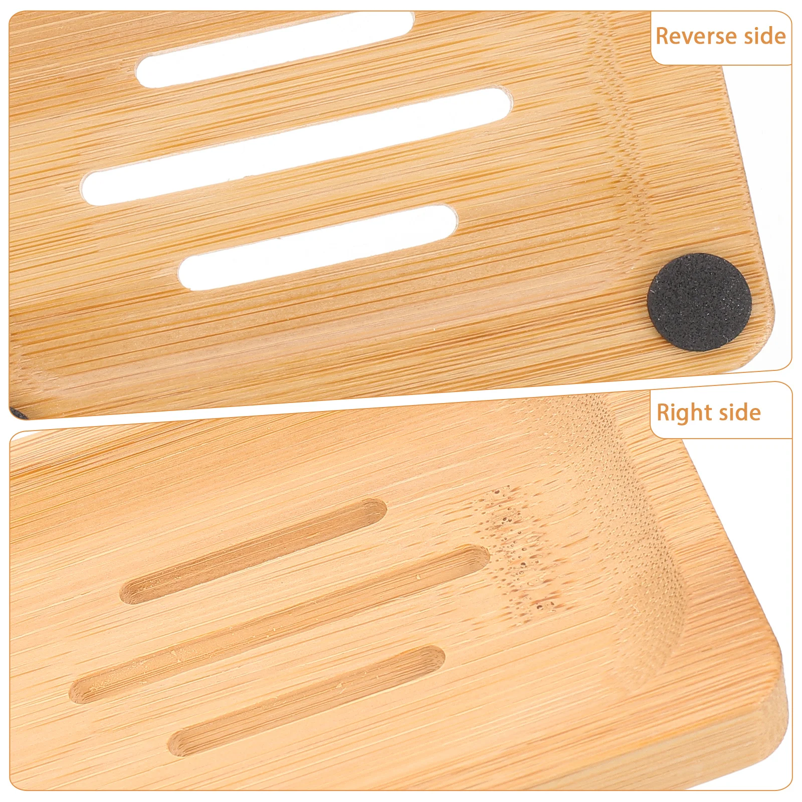 

2 pcs Wooden Dish Biodegradable Holder With Slotted Drainage Design For Bathroom Shower Kitchen Sink Self-Draining