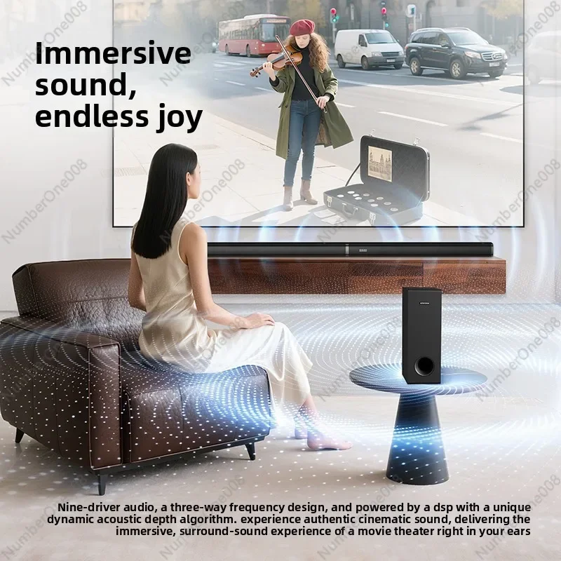1.6M Home Theater Speaker System 5.1 Channel Surround Sound with Powerful Subwoofer for TV, Projector, Living Room