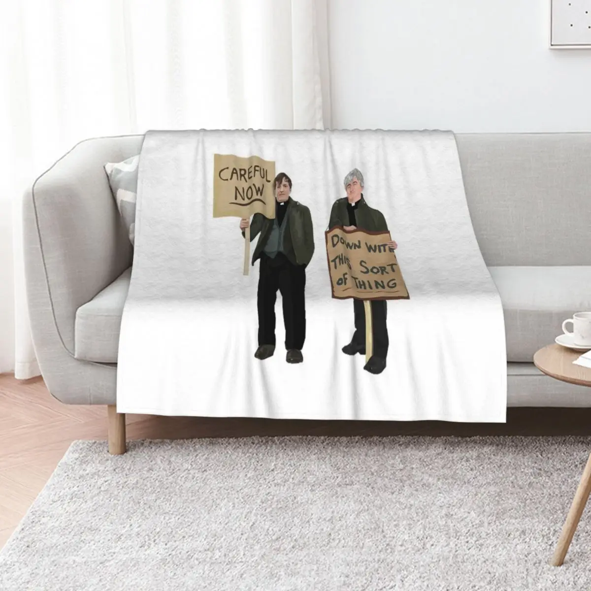 

Down With This Sort Of Thing..careful now! Throw Blanket Bed Fashionable warm winter cosplay anime Blankets For Baby Blankets