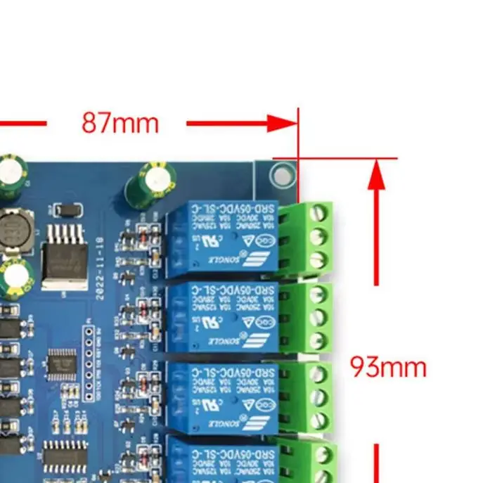 Optocoupler Isolation Industrial Relay Module – 4 Channel, Modbus RTU RS232/TTL UART, 7-24V 10A with MAX3232 for Arduino & PLC