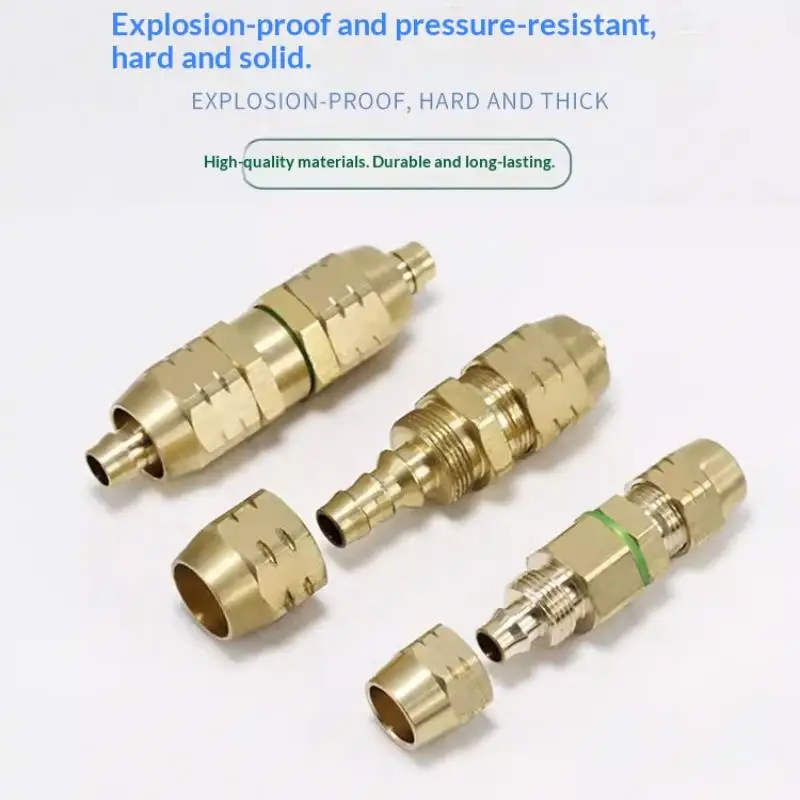 Brass Quick Connect Hose Coupler High Pressure Fitting Tool Free Connector For Garden Irrigation Sprayer