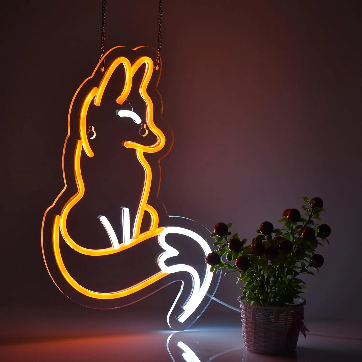 Fox Neon Light Sign Dimmable Aesthetics Neon Sign For Wall Decor Bedroom Room Party Shop Club Bar Hotel Decor Birthday Gift