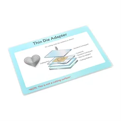 Thin Die Adapter for Die Cutting Machine, 22.8x15.4cm PC Plastic Standard Adapter Pad, Clear Polycarbonate Plastic Cutting Plate