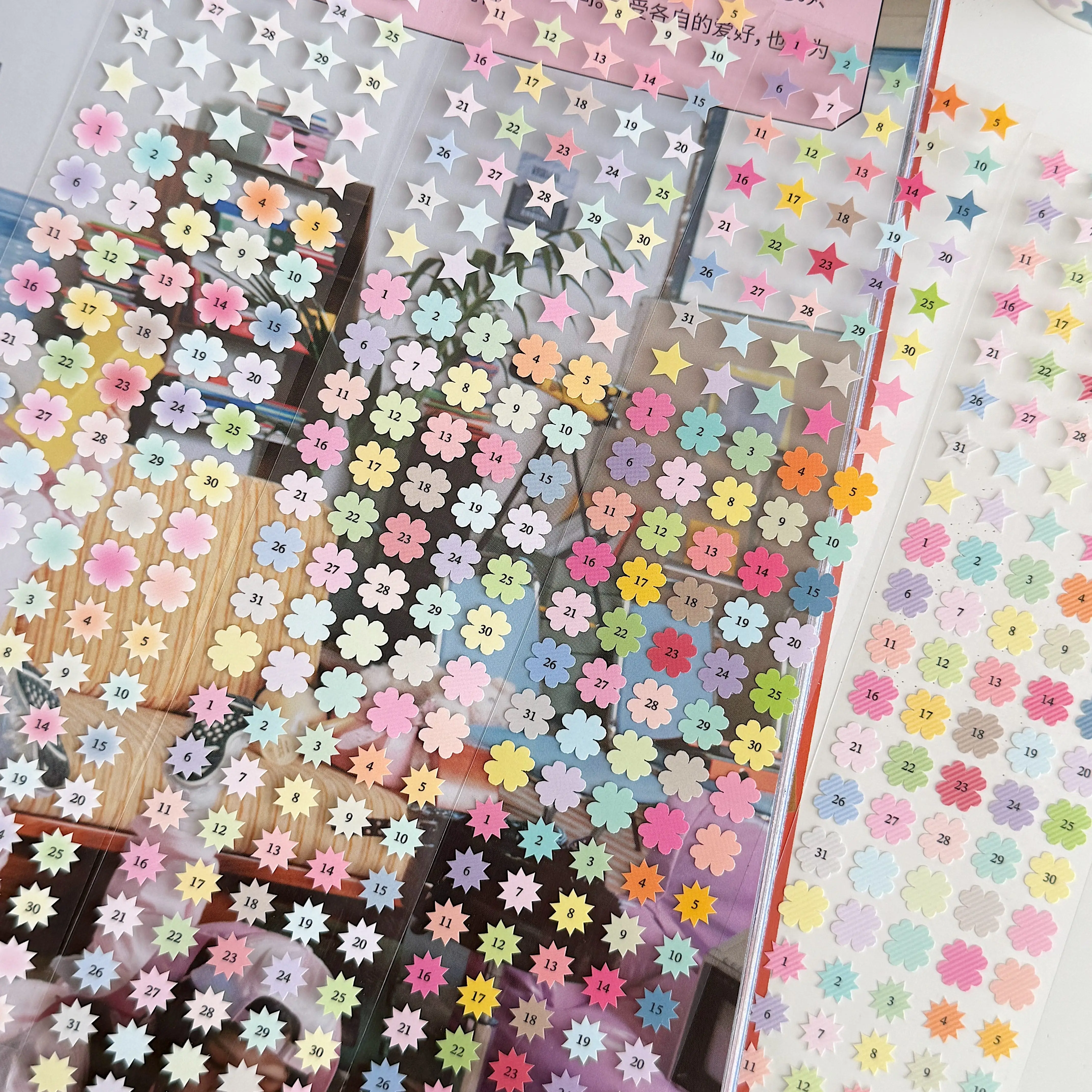 

Many Designs Korean Style Stickers Roll Elements & Green Apple Rainy Season Design Basic