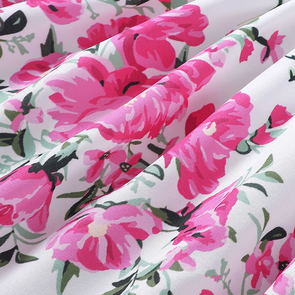 Kids Casual Clothing Sets Outfits for Girls Spring Summer Toddler Floral Print Long Sleeve Coat Tank Dress Children 2 3 4 5 6 7