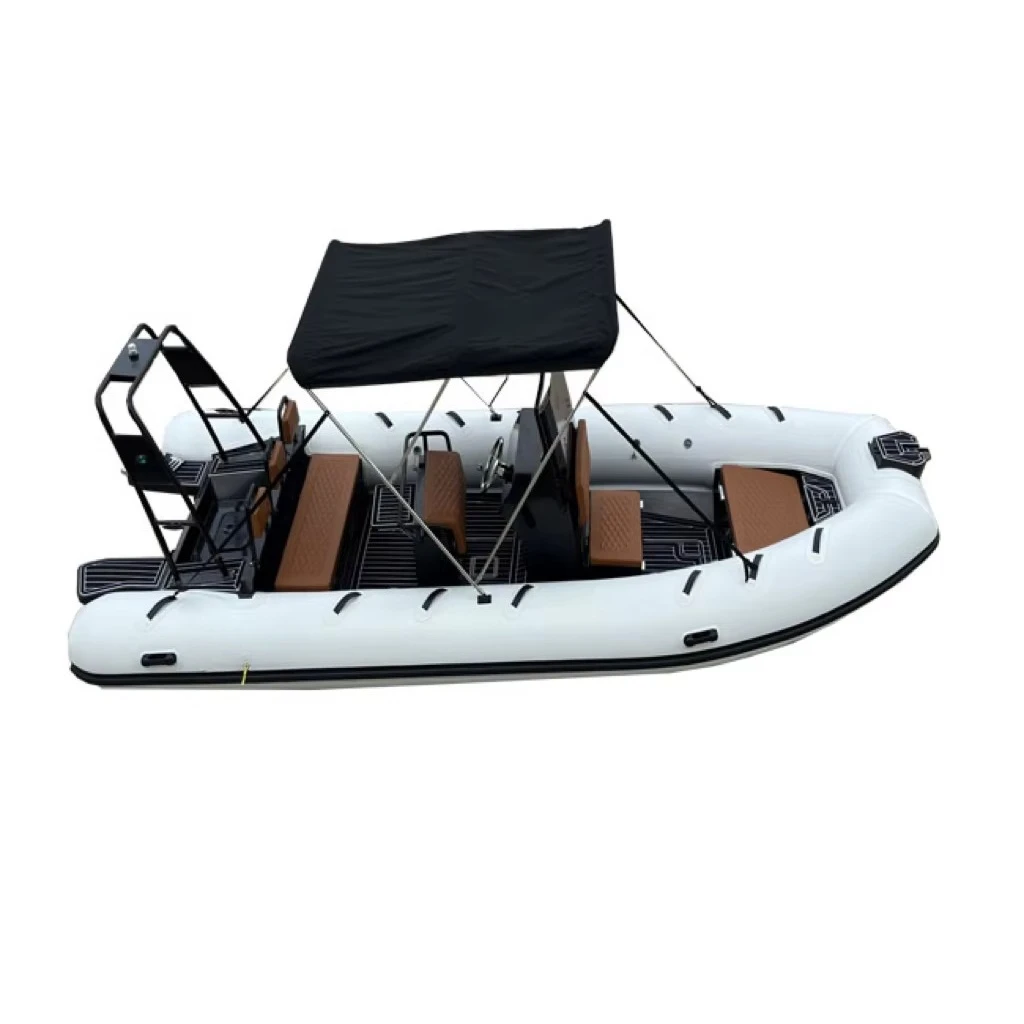 2024 New Design 18ft Ocean Semi-Rigid Aluminum Hull RIB 560 Hypalon/PVC Inflatable Boats for Sale