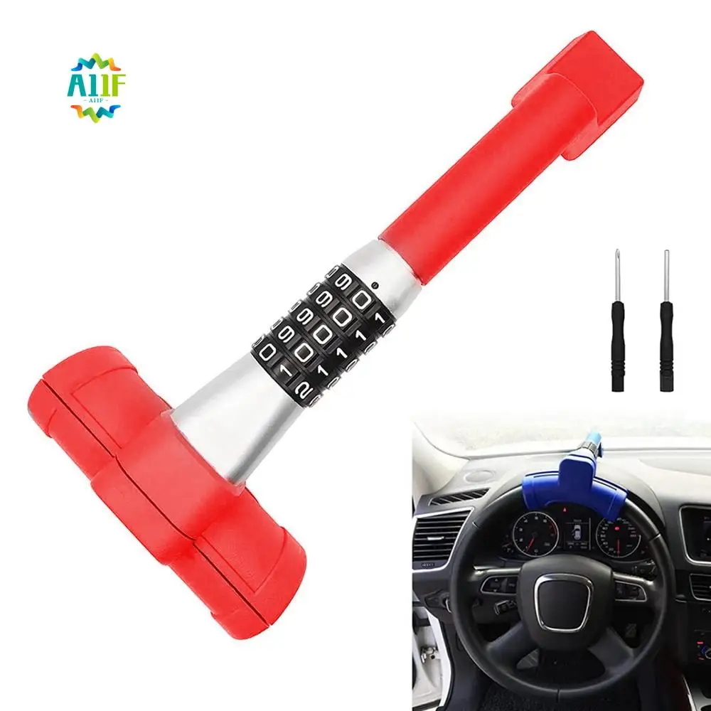 

A11F-Car T-Shaped Steering Wheel Anti-Theft Lock Retractable Hook Lock Retractable Anti-Theft Combination Lock For Carstrucks