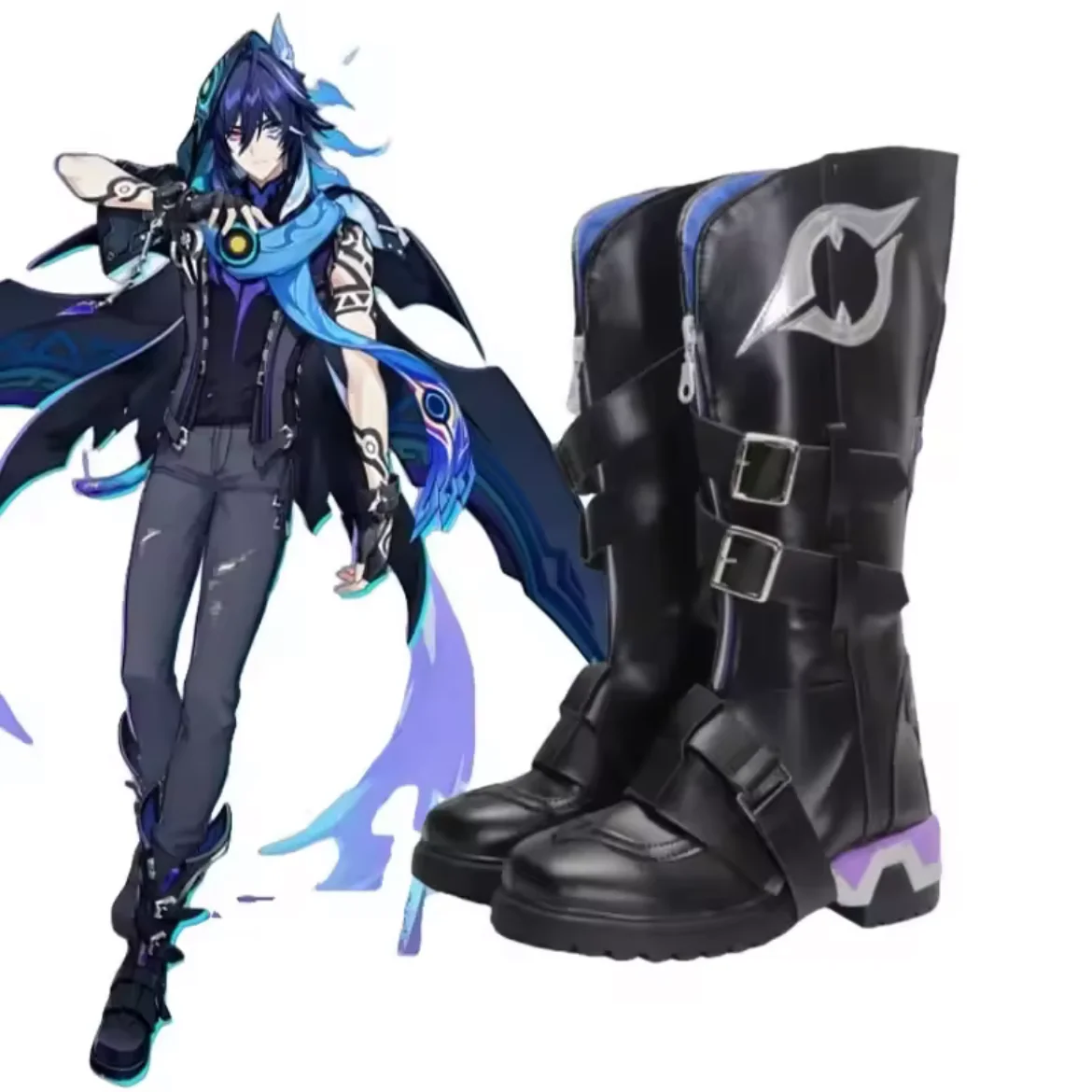 

Genshin Impact Cosplay Ororon shoes leather boots for men and women Halloween party boots