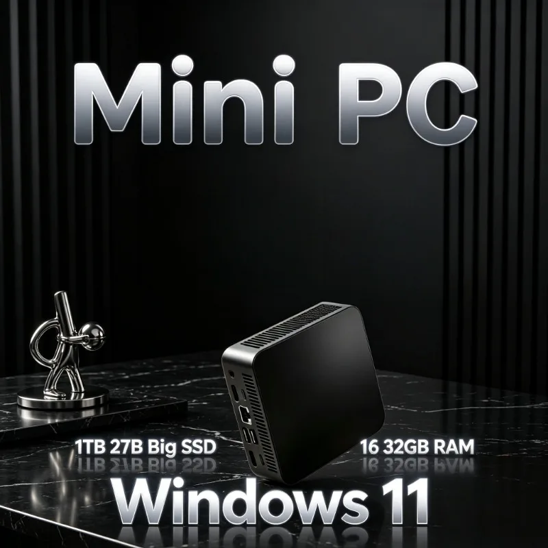 High Performance Portable Business Mini PC Core I9 10980HK Dual SSD Drive Win11 4K UHD Video Playback Office Computer