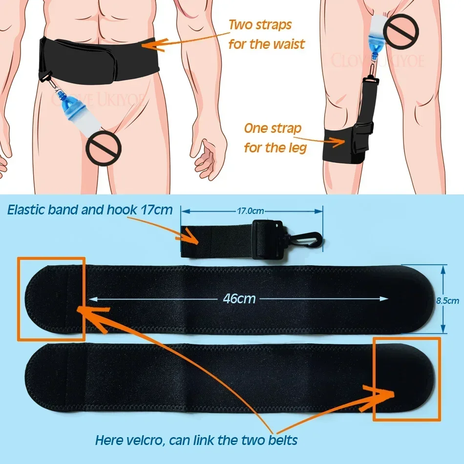 Male Penis Enlargement Extender Vacuum Cup Hanger Belt Penile Enlarger Stretcher Pump Enhancement Tension Device Sex Toy for Men