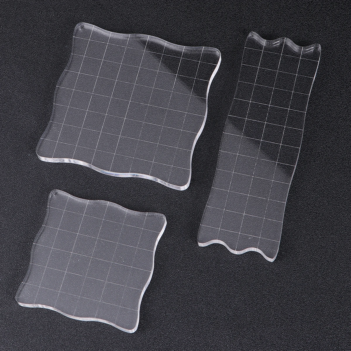 Panneau de tampon Transparent en acrylique, 7 pièces, matrices de découpe de gaufrage, blocs vierges créatifs pour Scrapbooking, Album Photo fait à la main