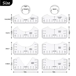 8Pcs Tshirt Heerser, T-shirt Alignment Tool, acryl T-shirt Heerser Gids Te Center Ontwerpen Voor Vinyl En Htv Alignment Tool