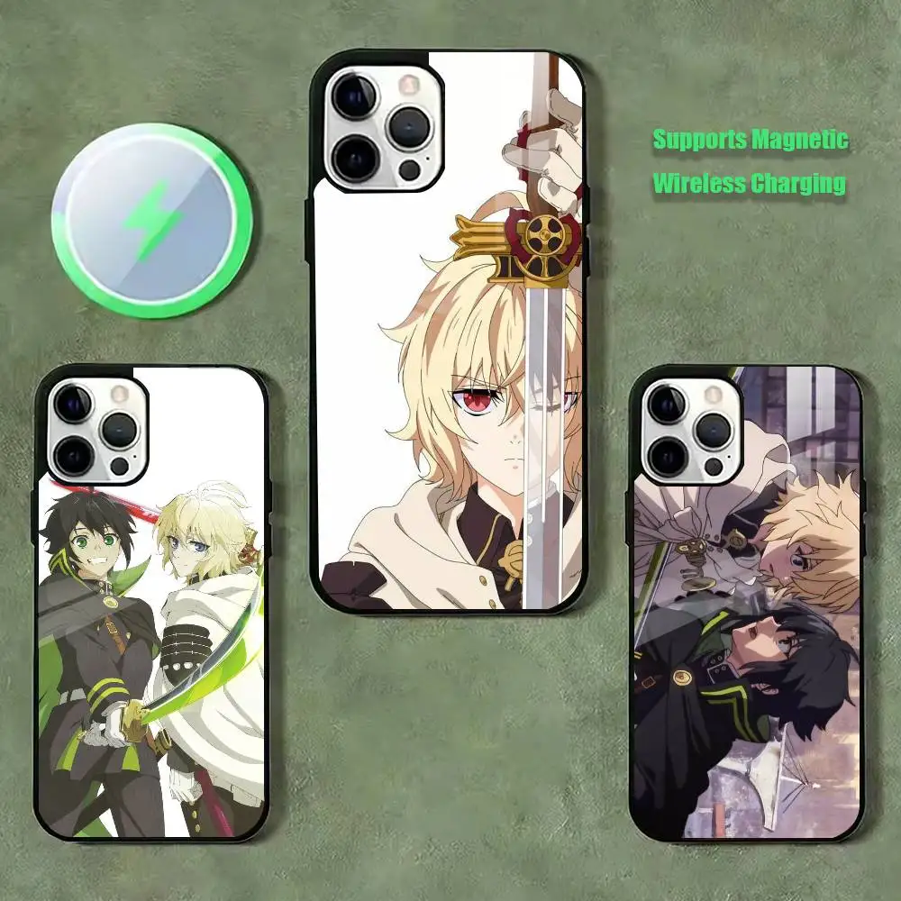 

Seraph of the End Mikaela Phone Case For iPhone17,16,15,14,13,12,11 Plus,Pro Supports Magnetic Wireless Charging